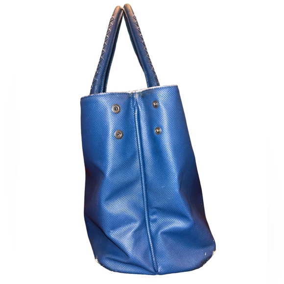 Vintage Classic Bottega Veneta Navy Blue Preowned Cabat Tote Shoulder Bag - Picture 3 of 13